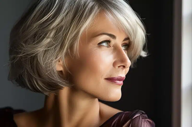 Coupe idéale pour femme de 60 ans au visage ovale