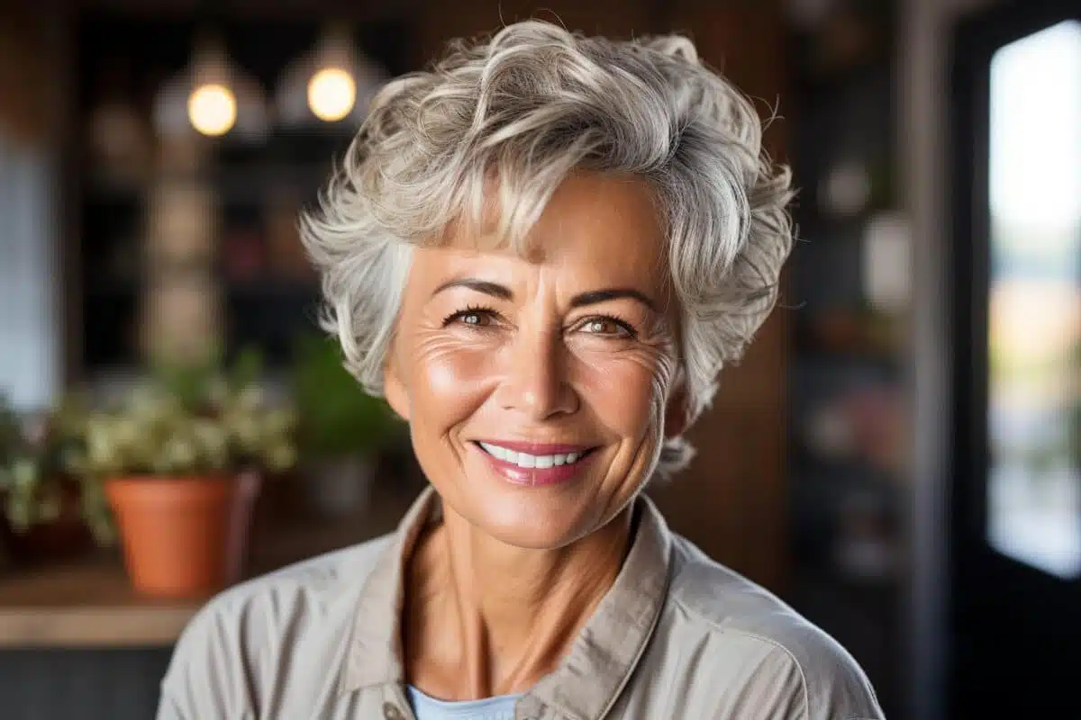 Coupe idéale pour femme de 60 ans au visage ovale