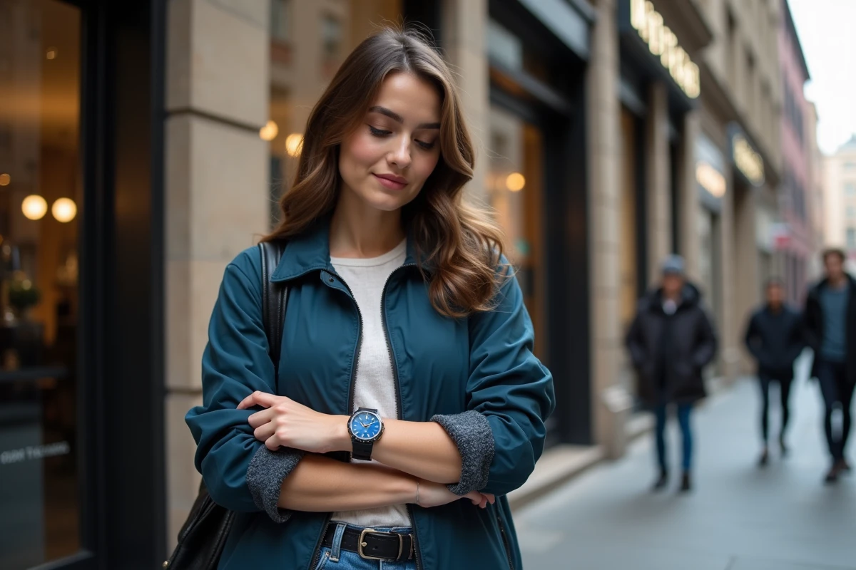 Jeune femme vérifiant l